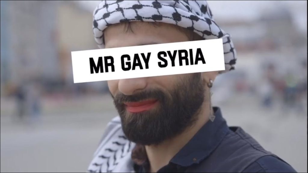 Mr Gay Syria sur écran rose